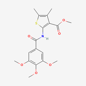 molecular formula C18H21NO6S B4027542 METHYL 4,5-DIMETHYL-2-(3,4,5-TRIMETHOXYBENZAMIDO)THIOPHENE-3-CARBOXYLATE 