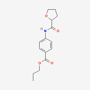 molecular formula C15H19NO4 B4027618 propyl 4-[(tetrahydro-2-furanylcarbonyl)amino]benzoate 