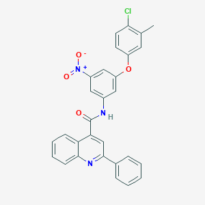 molecular formula C29H20ClN3O4 B402766 N-[3-(4-chloro-3-methylphenoxy)-5-nitrophenyl]-2-phenylquinoline-4-carboxamide 