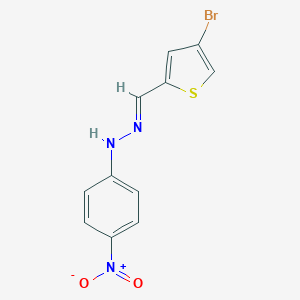molecular formula C11H8BrN3O2S B402778 4-Bromo-2-thiophenecarbaldehyde (4-nitrophenyl)hydrazone 