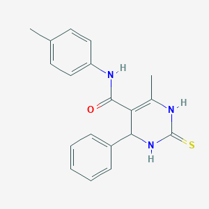 molecular formula C19H19N3OS B402788 6-methyl-4-phenyl-2-thioxo-N-(p-tolyl)-1,2,3,4-tetrahydropyrimidine-5-carboxamide CAS No. 313956-77-3
