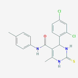 molecular formula C19H17Cl2N3OS B402789 4-(2,4-dichlorophenyl)-6-methyl-2-thioxo-N-(p-tolyl)-1,2,3,4-tetrahydropyrimidine-5-carboxamide CAS No. 314052-38-5