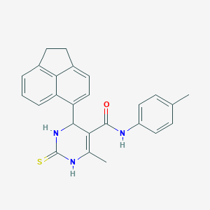 molecular formula C25H23N3OS B402792 4-(1,2-dihydro-5-acenaphthylenyl)-6-methyl-N-(4-methylphenyl)-2-thioxo-1,2,3,4-tetrahydro-5-pyrimidinecarboxamide 