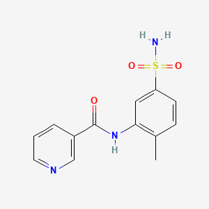 molecular formula C13H13N3O3S B4027929 N-(2-methyl-5-sulfamoylphenyl)pyridine-3-carboxamide 