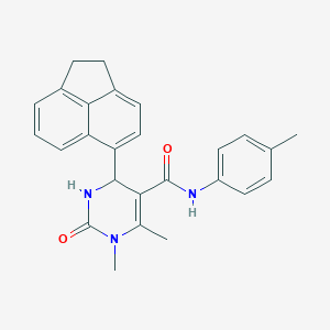 molecular formula C26H25N3O2 B402793 6-(1,2-dihydroacenaphthylen-5-yl)-3,4-dimethyl-N-(4-methylphenyl)-2-oxo-1,6-dihydropyrimidine-5-carboxamide 