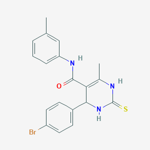 molecular formula C19H18BrN3OS B402795 4-(4-bromophenyl)-6-methyl-N-(3-methylphenyl)-2-thioxo-1,2,3,4-tetrahydropyrimidine-5-carboxamide 