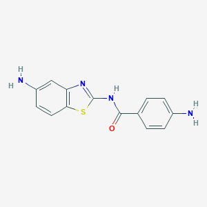 molecular formula C14H12N4OS B402799 4-Amino-N-(5-amino-benzothiazol-2-yl)-benzamide 