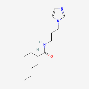 molecular formula C14H25N3O B4028081 2-ethyl-N-[3-(1H-imidazol-1-yl)propyl]hexanamide CAS No. 93962-76-6