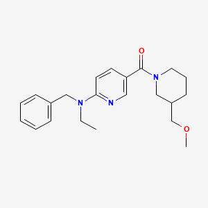 molecular formula C22H29N3O2 B4028111 N-benzyl-N-ethyl-5-{[3-(methoxymethyl)-1-piperidinyl]carbonyl}-2-pyridinamine 