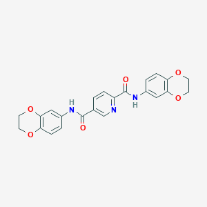 molecular formula C23H19N3O6 B4028149 N2,N5-BIS(2,3-DIHYDRO-1,4-BENZODIOXIN-6-YL)PYRIDINE-2,5-DICARBOXAMIDE 