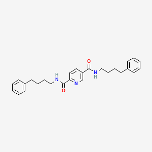 molecular formula C27H31N3O2 B4028166 N2,N5-BIS(4-PHENYLBUTYL)PYRIDINE-2,5-DICARBOXAMIDE 