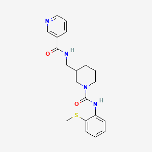molecular formula C20H24N4O2S B4028181 N-{[1-({[2-(methylthio)phenyl]amino}carbonyl)-3-piperidinyl]methyl}nicotinamide 
