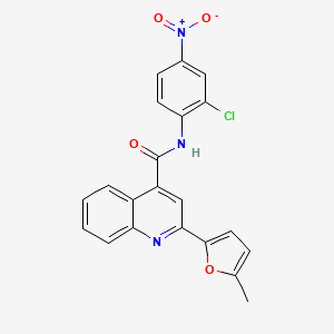 molecular formula C21H14ClN3O4 B4028224 N-(2-chloro-4-nitrophenyl)-2-(5-methylfuran-2-yl)quinoline-4-carboxamide CAS No. 540791-95-5