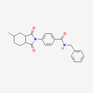 molecular formula C23H24N2O3 B4028320 N-benzyl-4-(5-methyl-1,3-dioxooctahydro-2H-isoindol-2-yl)benzamide 