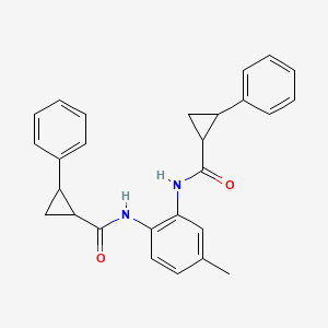 molecular formula C27H26N2O2 B4028339 N,N'-(4-methylbenzene-1,2-diyl)bis(2-phenylcyclopropanecarboxamide) 