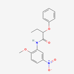 molecular formula C17H18N2O5 B4028500 N-(2-methoxy-5-nitrophenyl)-2-phenoxybutanamide 