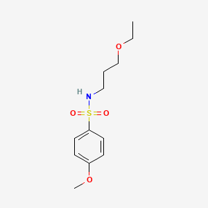 molecular formula C12H19NO4S B4028502 N-(3-ethoxypropyl)-4-methoxybenzenesulfonamide 