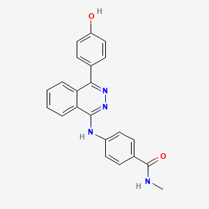 molecular formula C22H18N4O2 B4028538 4-{[4-(4-hydroxyphenyl)-1-phthalazinyl]amino}-N-methylbenzamide 