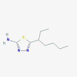 molecular formula C9H17N3S B402860 5-(1-Ethylpentyl)-1,3,4-thiadiazol-2-amine CAS No. 299934-91-1
