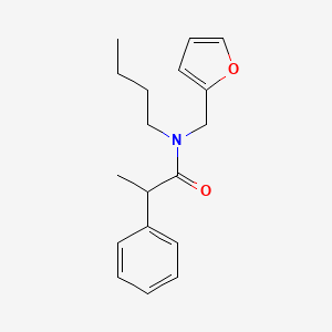 molecular formula C18H23NO2 B4028636 N-butyl-N-(2-furylmethyl)-2-phenylpropanamide 