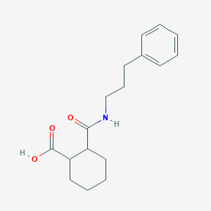 molecular formula C17H23NO3 B4028672 2-{[(3-PHENYLPROPYL)AMINO]CARBONYL}-1-CYCLOHEXANECARBOXYLIC ACID 