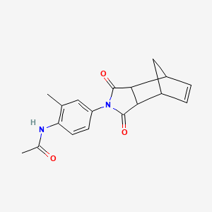 molecular formula C18H18N2O3 B4028699 N-[4-(3,5-dioxo-4-azatricyclo[5.2.1.02,6]dec-8-en-4-yl)-2-methylphenyl]acetamide 