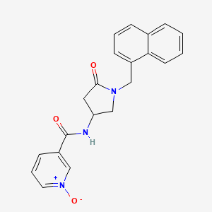 molecular formula C21H19N3O3 B4028707 N-[1-(1-naphthylmethyl)-5-oxo-3-pyrrolidinyl]nicotinamide 1-oxide 