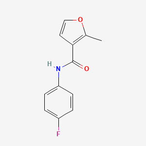 molecular formula C12H10FNO2 B4028749 N-(4-fluorophenyl)-2-methylfuran-3-carboxamide 