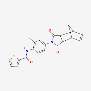 molecular formula C21H18N2O3S B4028762 N-[4-(3,5-dioxo-4-azatricyclo[5.2.1.0~2,6~]dec-8-en-4-yl)-2-methylphenyl]-2-thiophenecarboxamide 
