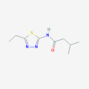 molecular formula C9H15N3OS B402882 N-(5-ethyl-1,3,4-thiadiazol-2-yl)-3-methylbutanamide CAS No. 571165-54-3