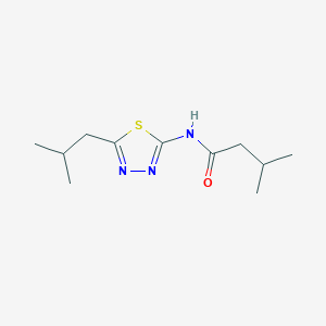 molecular formula C11H19N3OS B402883 3-methyl-N-[5-(2-methylpropyl)-1,3,4-thiadiazol-2-yl]butanamide CAS No. 331819-06-8
