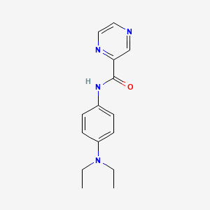 molecular formula C15H18N4O B4028853 N-[4-(diethylamino)phenyl]-2-pyrazinecarboxamide 