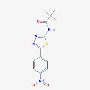 molecular formula C13H14N4O3S B402886 2,2-dimethyl-N-[5-(4-nitrophenyl)-1,3,4-thiadiazol-2-yl]propanamide 