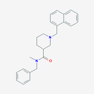 molecular formula C25H28N2O B4028988 N-benzyl-N-methyl-1-(naphthalen-1-ylmethyl)piperidine-3-carboxamide 