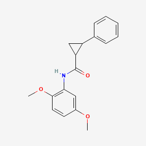 molecular formula C18H19NO3 B4029105 N-(2,5-dimethoxyphenyl)-2-phenylcyclopropanecarboxamide 
