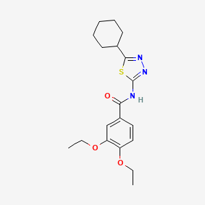 molecular formula C19H25N3O3S B4029183 N-(5-cyclohexyl-1,3,4-thiadiazol-2-yl)-3,4-diethoxybenzamide 