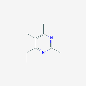 molecular formula C9H14N2 B040292 4-Ethyl-2,5,6-trimethylpyrimidine CAS No. 120537-58-8