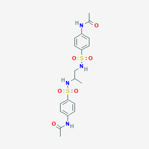 molecular formula C19H24N4O6S2 B4029212 N,N'-[1,2-propanediylbis(iminosulfonyl-4,1-phenylene)]diacetamide 