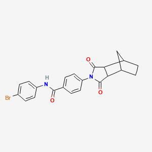 molecular formula C22H19BrN2O3 B4029291 N-(4-bromophenyl)-4-(1,3-dioxooctahydro-2H-4,7-methanoisoindol-2-yl)benzamide 