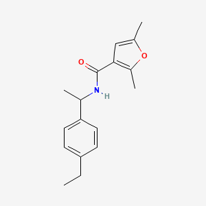 molecular formula C17H21NO2 B4029326 N-[1-(4-ethylphenyl)ethyl]-2,5-dimethyl-3-furamide 
