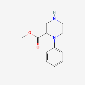 molecular formula C12H16N2O2 B4029404 Methyl 1-phenylpiperazine-2-carboxylate 