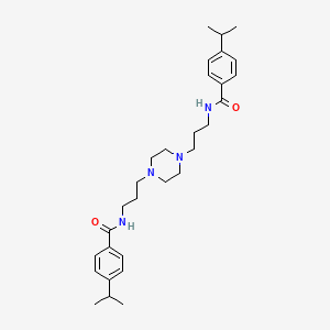 molecular formula C30H44N4O2 B4029437 N,N'-(1,4-piperazinediyldi-3,1-propanediyl)bis(4-isopropylbenzamide) 