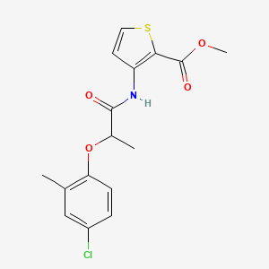 molecular formula C16H16ClNO4S B4029489 methyl 3-{[2-(4-chloro-2-methylphenoxy)propanoyl]amino}-2-thiophenecarboxylate 