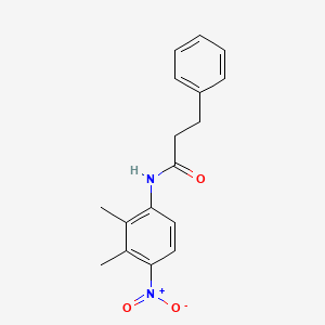 molecular formula C17H18N2O3 B4029534 N-(2,3-dimethyl-4-nitrophenyl)-3-phenylpropanamide 