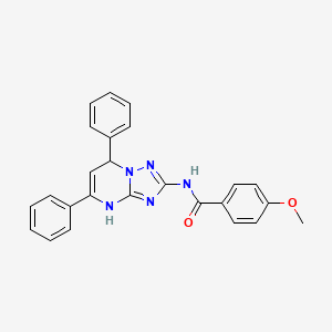 molecular formula C25H21N5O2 B4029818 N-(5,7-diphenyl-4,7-dihydro[1,2,4]triazolo[1,5-a]pyrimidin-2-yl)-4-methoxybenzamide 