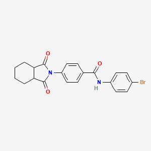 molecular formula C21H19BrN2O3 B4029862 N-(4-bromophenyl)-4-(1,3-dioxooctahydro-2H-isoindol-2-yl)benzamide 