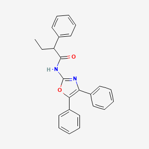 molecular formula C25H22N2O2 B4029935 N-(4,5-diphenyl-1,3-oxazol-2-yl)-2-phenylbutanamide 