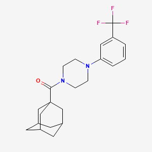 molecular formula C22H27F3N2O B4029951 Adamantanyl 4-[3-(trifluoromethyl)phenyl]piperazinyl ketone 