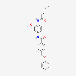 molecular formula C26H28N2O4 B4029954 N-[3-methoxy-4-(pentanoylamino)phenyl]-4-(phenoxymethyl)benzamide 