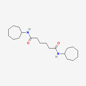 molecular formula C20H36N2O2 B4029960 N,N'-dicycloheptylhexanediamide 